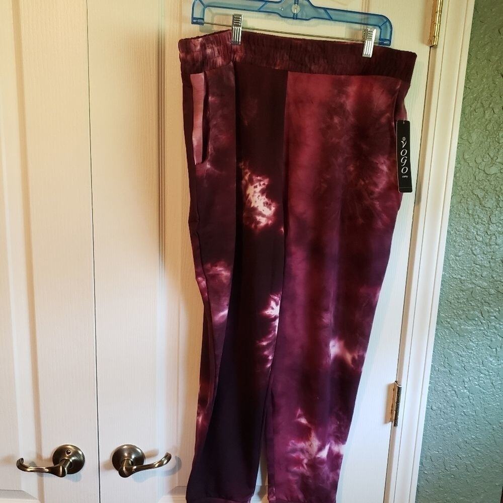 NEW VOGO Athletica tye dyed‎ moisture wicking leggings 2X 3X